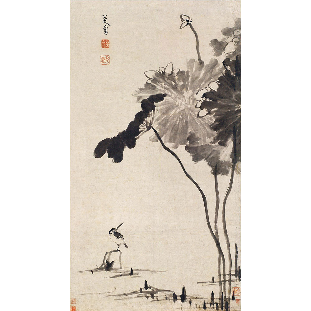 蓮池翠鳥(niǎo)圖