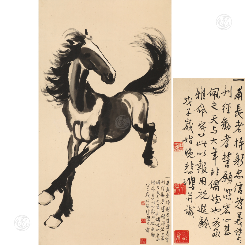 徐悲鴻 奔馬圖